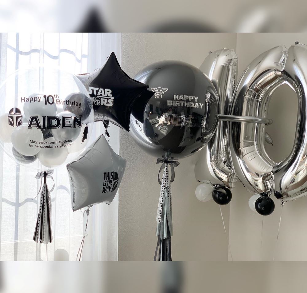 10th HBD Star War Balloon Bouquet