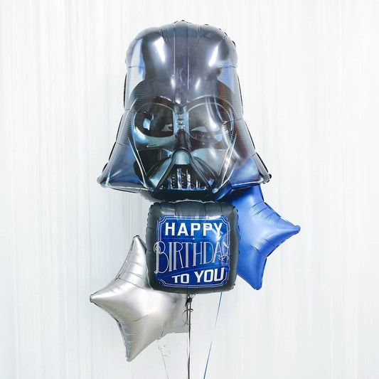 HBD Vader Helmet Balloon Bouquet