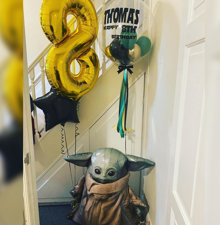 8th Birthday Star War The Child Bubble Balloon Bouquet