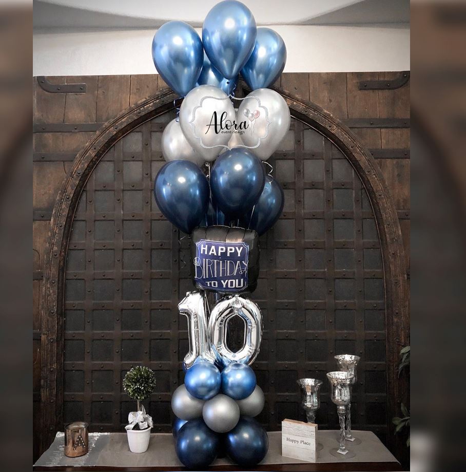 10th HBD Cluster Balloon Bouquet