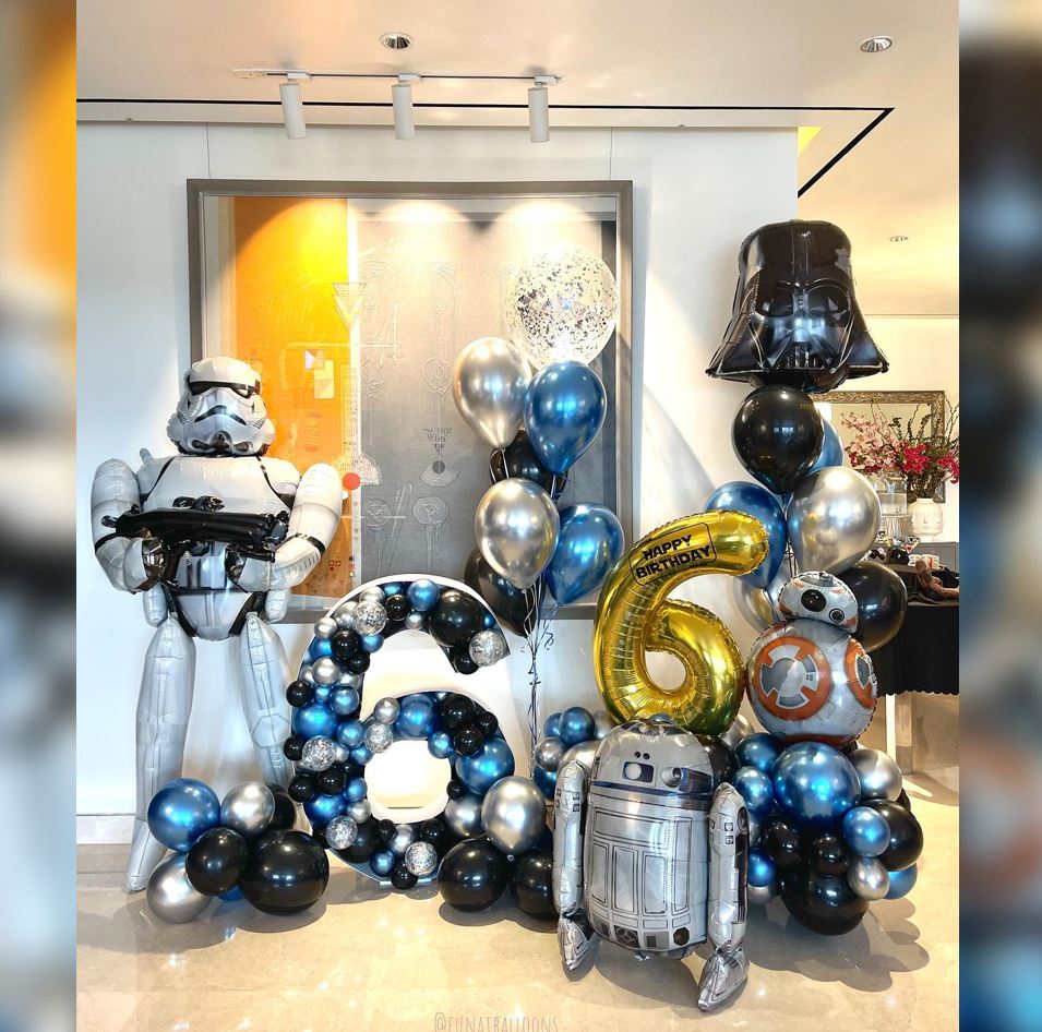 6th Birthday Star War Balloon Bouquet