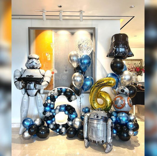 6th Birthday Star War Balloon Bouquet