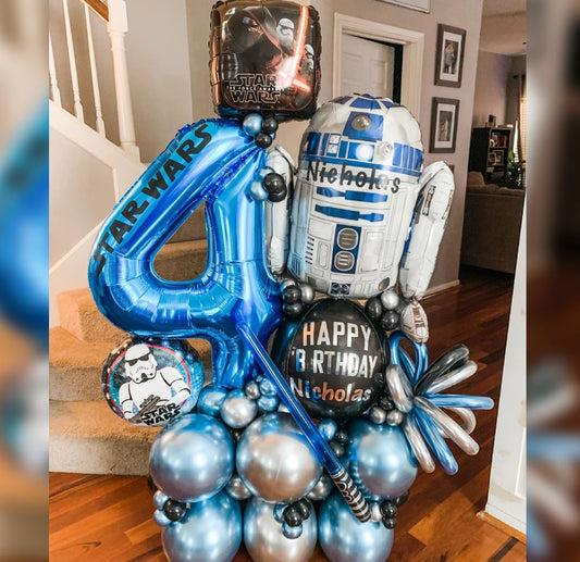 4th HBD R2D2 Cluster Balloon Bouquet
