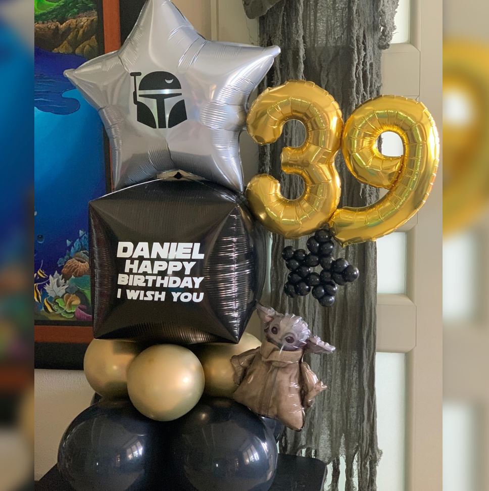 39th Birthday Star War Theme Balloon Bouquet