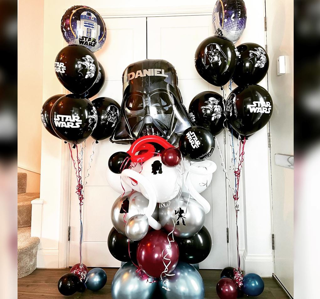 Star Wars Darth Veder Helmet Balloon Bouquet