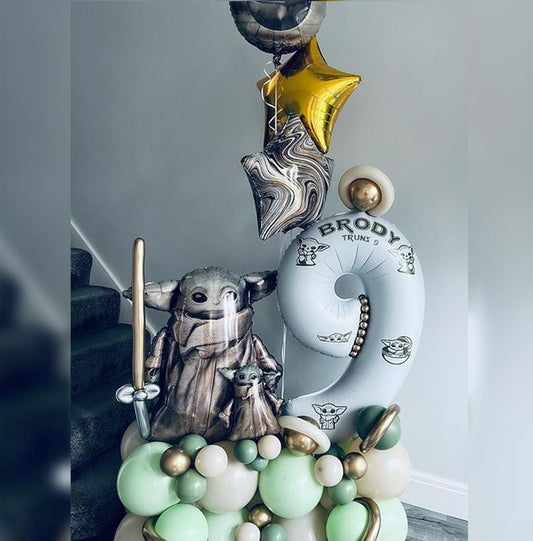 9th Birthday Star War The Child Balloon Bouquet