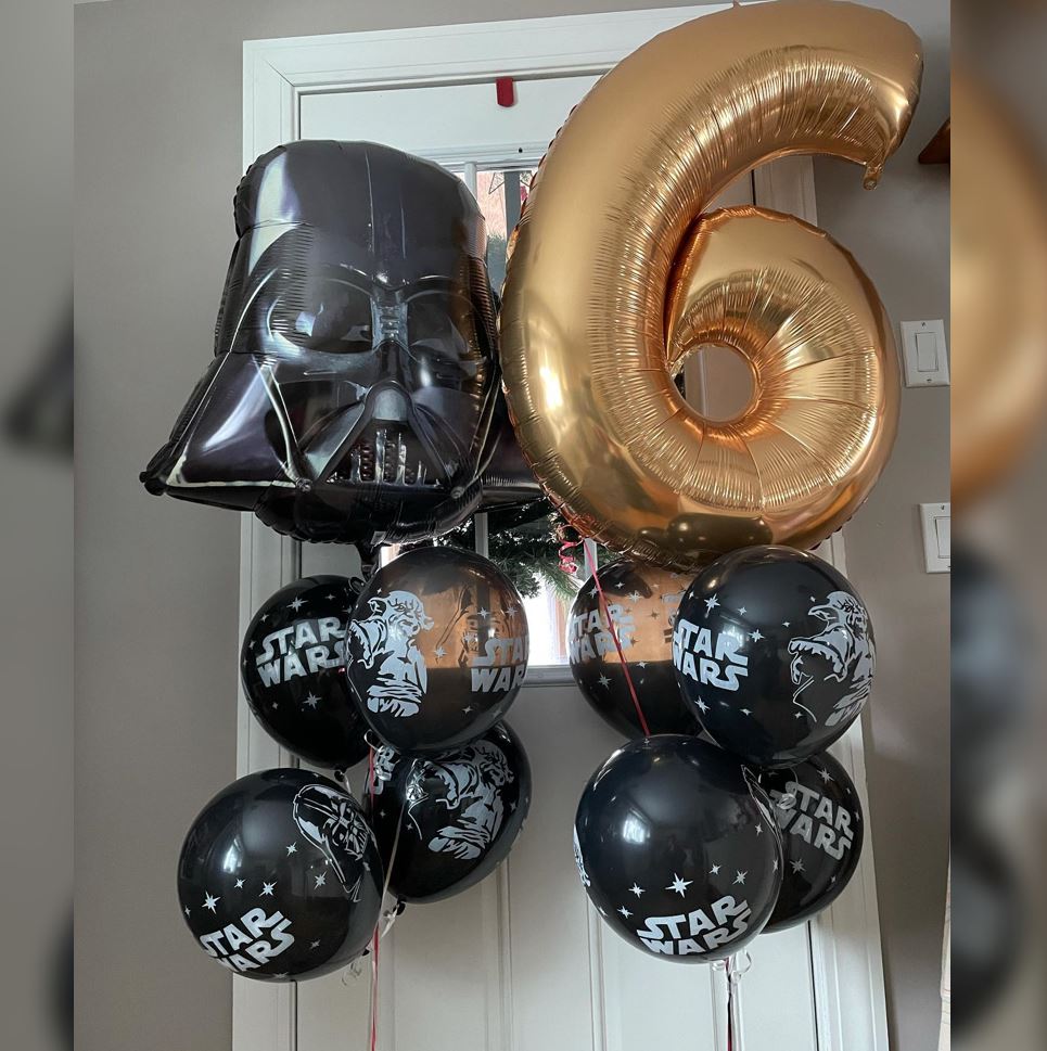 Star war Darth Vader Helmet Balloon Bouquet