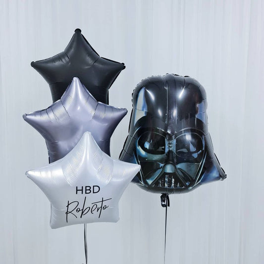 Star war Darth Vader Helmet HBD Balloon Bouquet