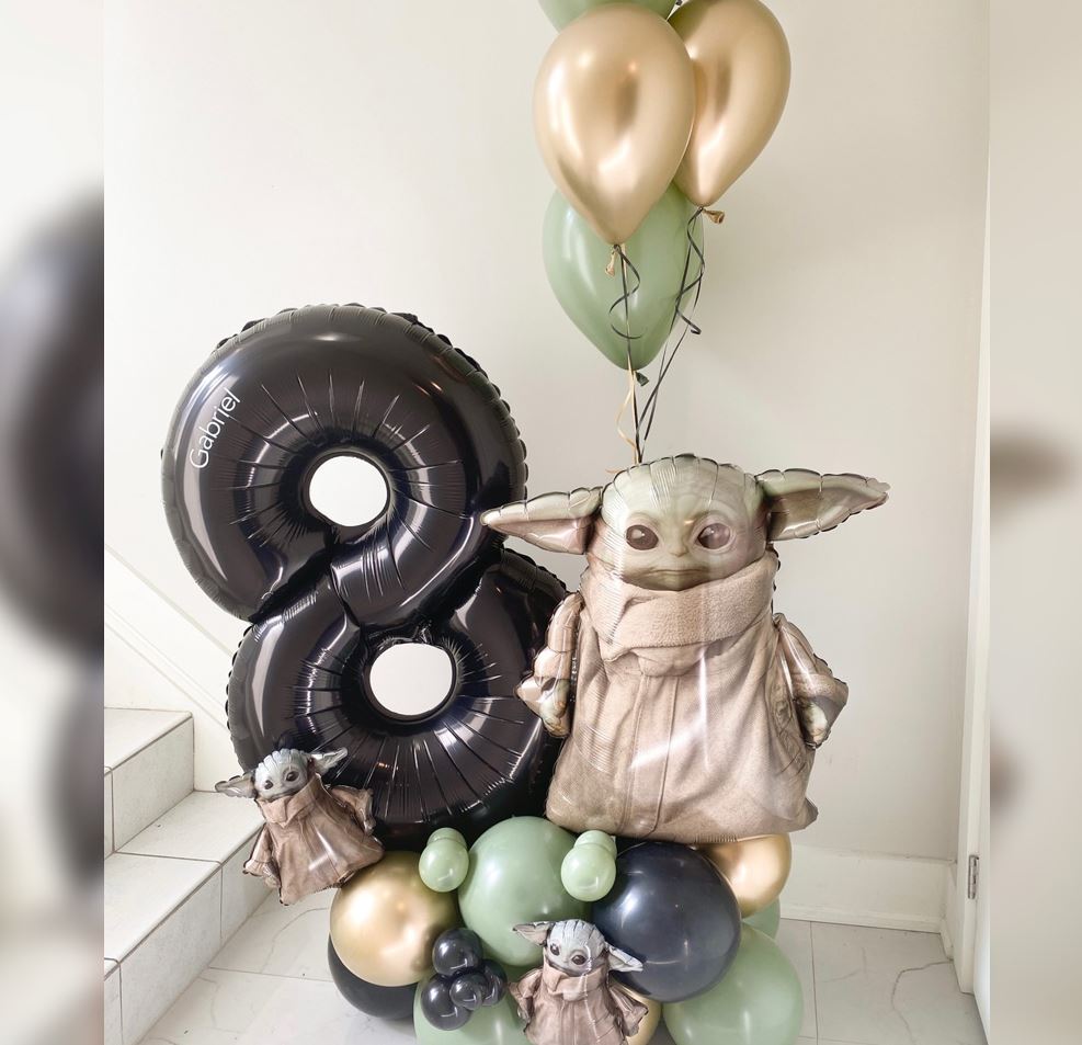 8th Birthday Star War The Child Balloon Bouquet