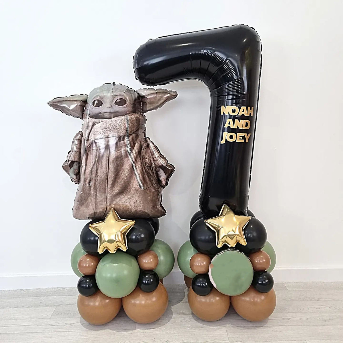 7th Birthday Star War The Child Cluster Balloon Bouquet