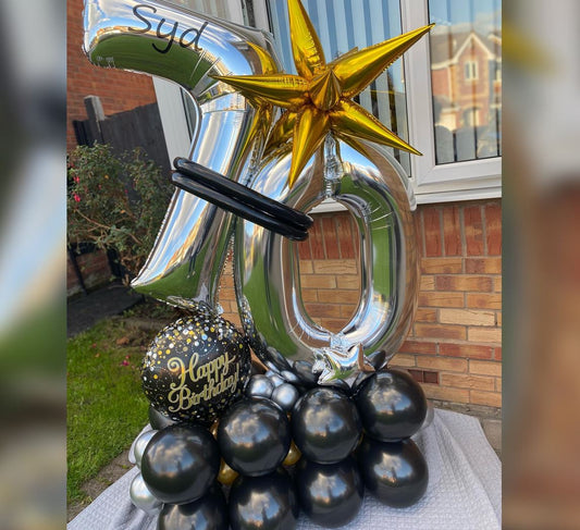 70th Birthday Magic Star Balloon Bouquet