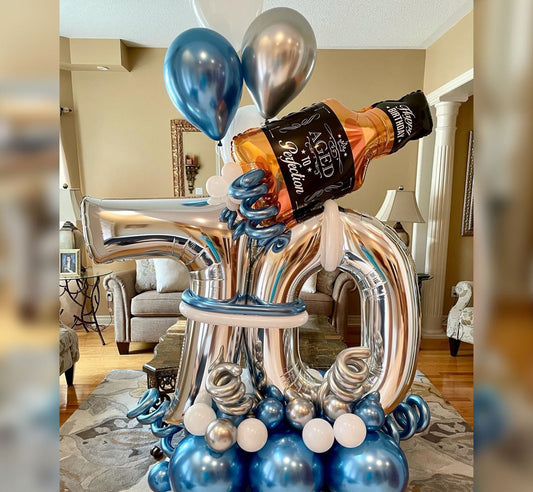 70th HBD Age To Perfection Balloon Bouquet
