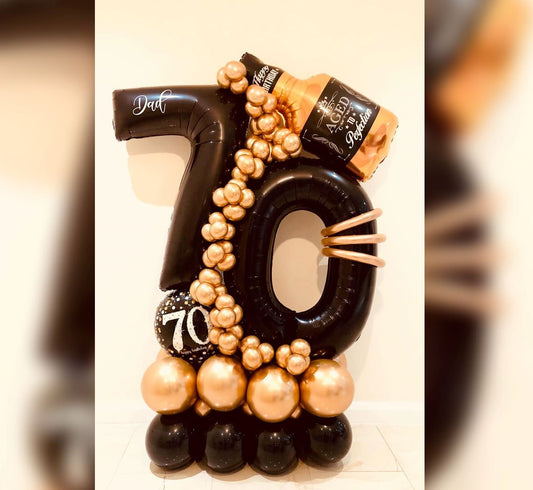 Age To Perfection 70th Birthday Balloon Bouquet