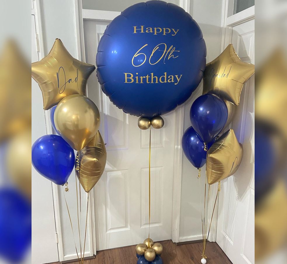 60th HBD Dad Balloon Bouquet
