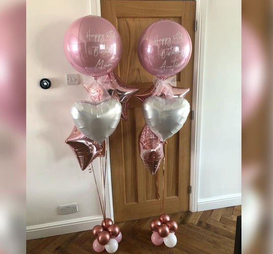 Mom's Birthday Rose Gold ORBz Balloon Bouquet