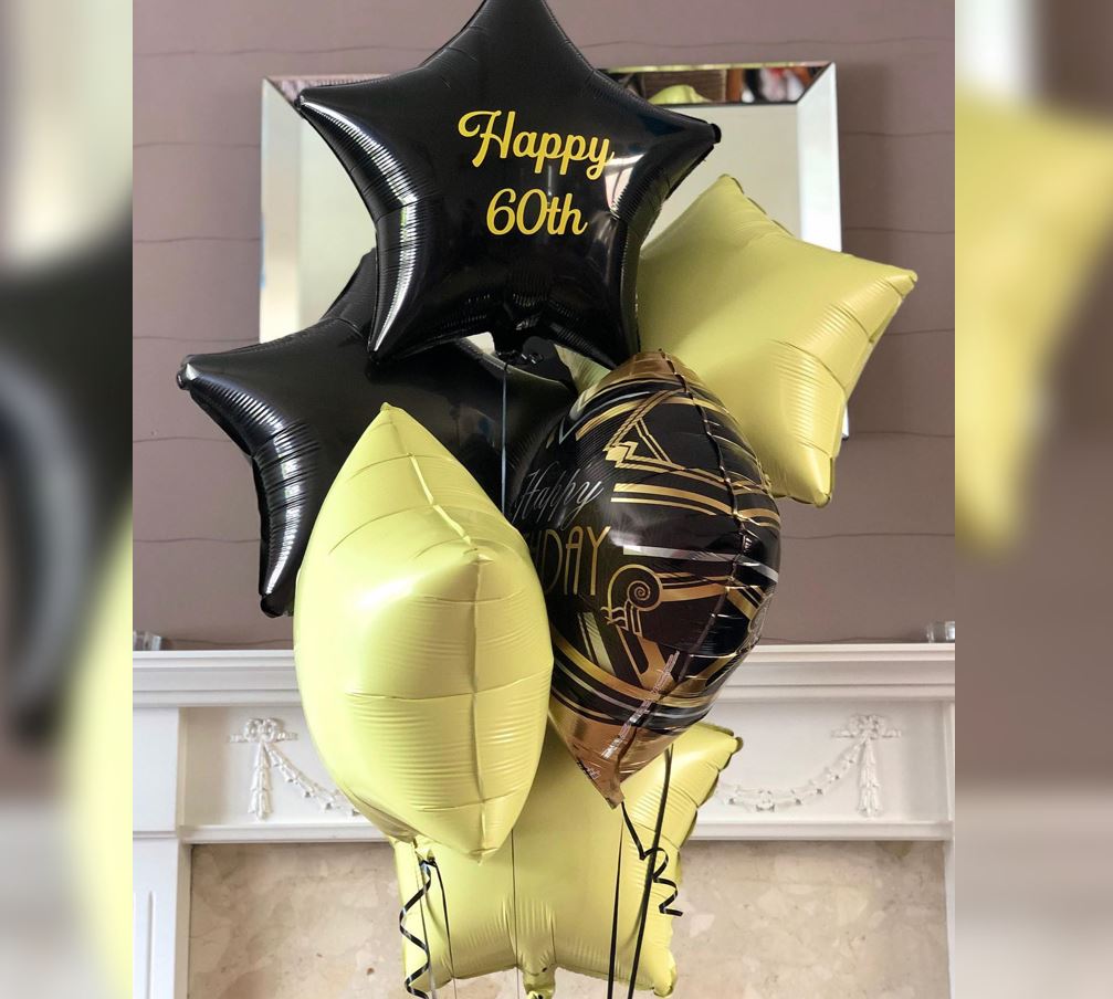 60th Birthday Star Theme Balloon Bouquet