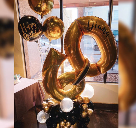 60th Happy Birthday ORBz Balloon Bouquet