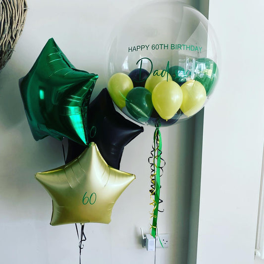 Dad's 60th Birthday Bubble Balloon Bouquet
