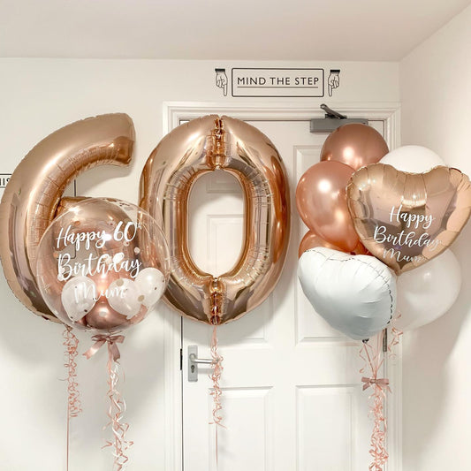 60th Mum Birthday Bubble Balloon Bouquet