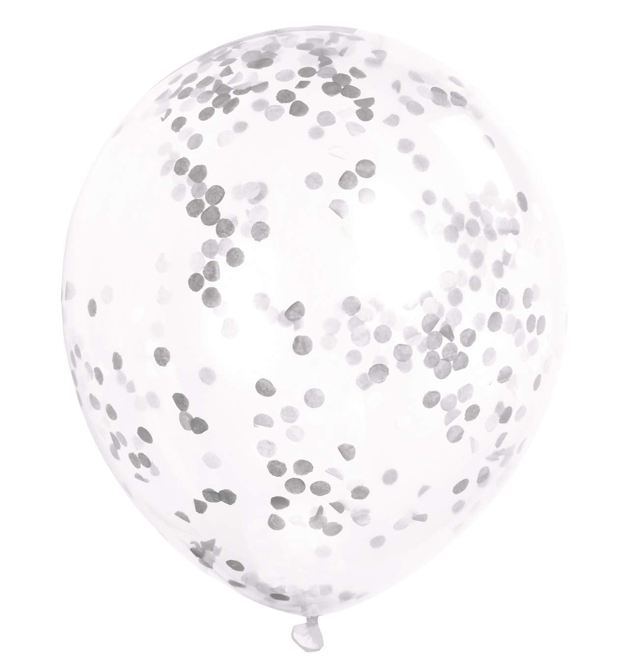 Party Balloons Silver Confetti Latex Balloon -50CT