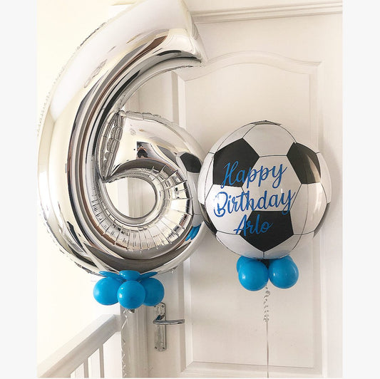 6th Birthday Football Balloon Bouquet