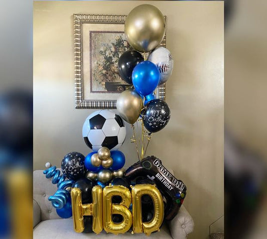 Football Theme HBD Balloon Bouquet