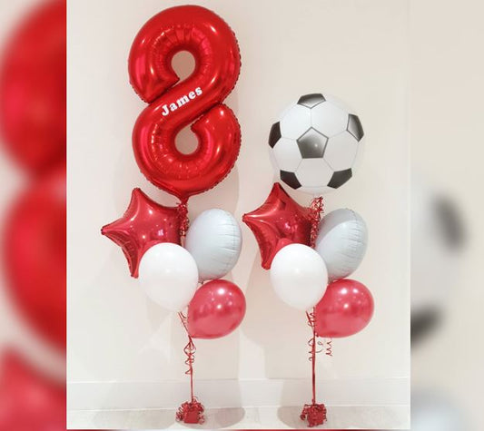 8 Number Football Balloon Bouquet