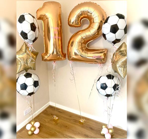 12th Birthday Football Balloon Bouquet
