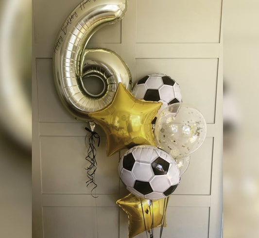 6th Number Football Balloon Bouquet