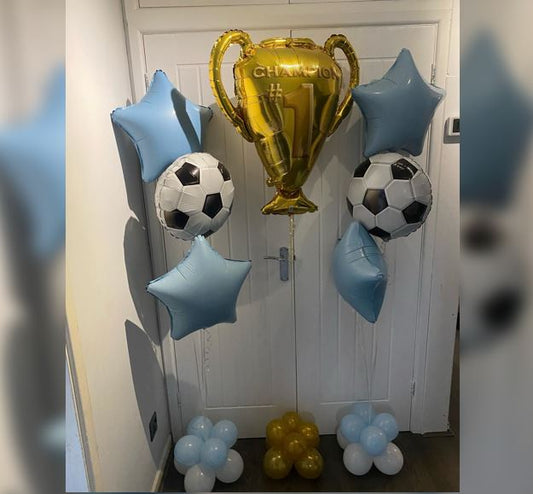 Football Theme Trofy Balloon Bouquet