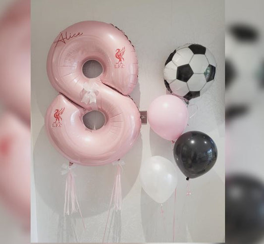 8th Birthday Football Theme Balloon Bouquet
