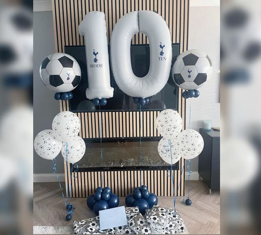 Happy 10th Birthday Football Balloon Bouquet