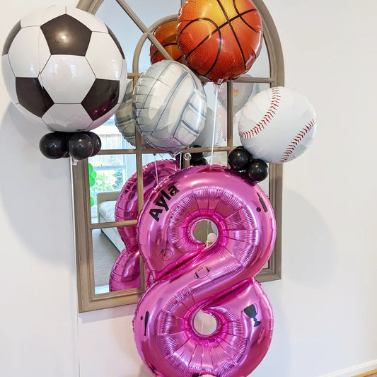 8th Number Sports Balloon Bouquet