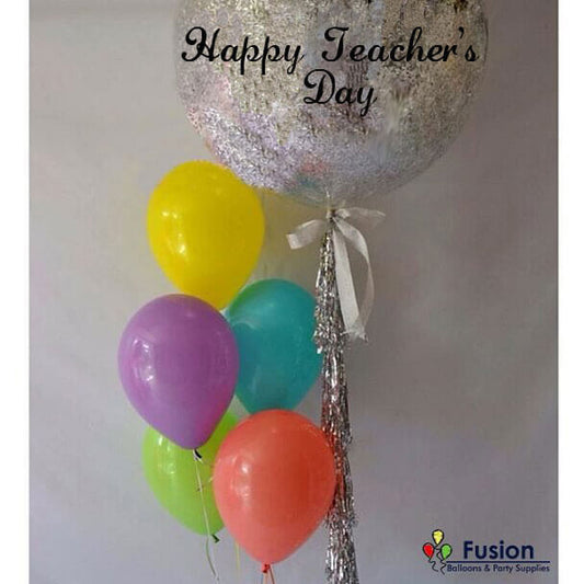 Party Balloon Happy Teacher's Day Glitter Balloons Bouquet