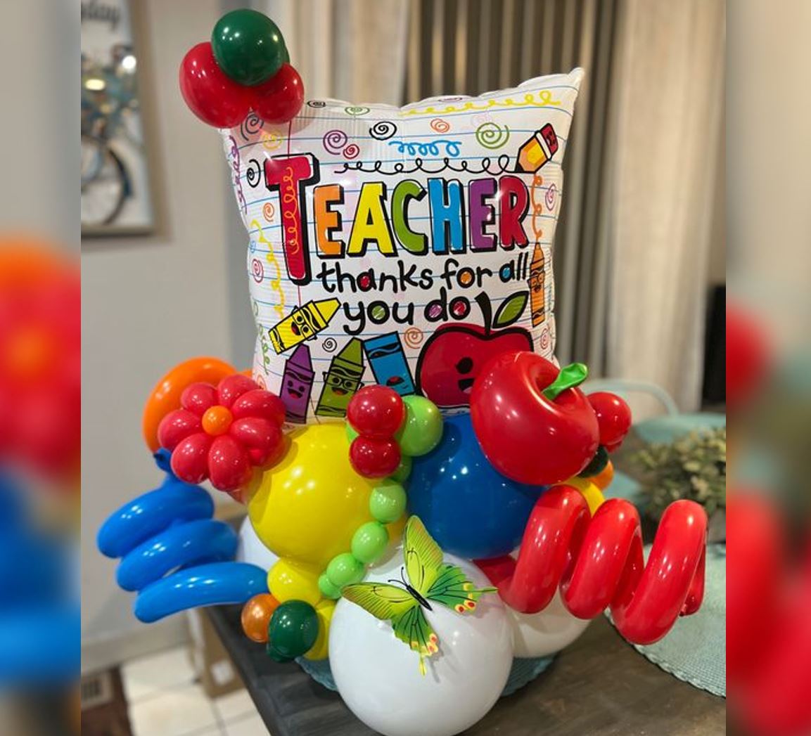 Teacher's Day Theme Cluster Balloon Bouquet
