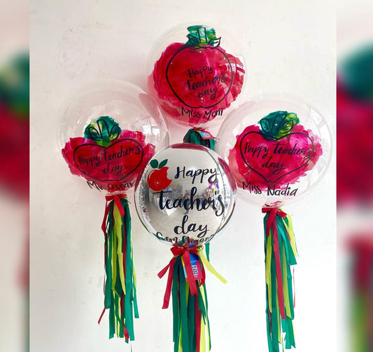 Happy Teacher's Day Personalized Bubble Balloon Bouquet