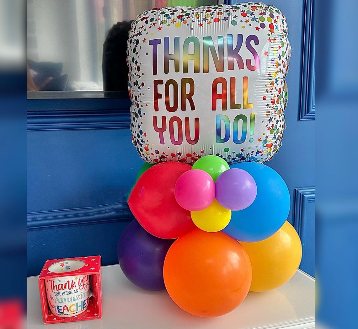 Teacher's Day Theme Cluster Balloon Bouquet
