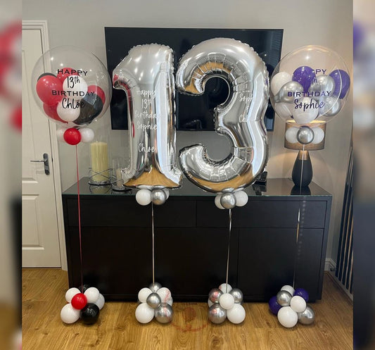 13th Birthday Personalized Balloon Bouquet