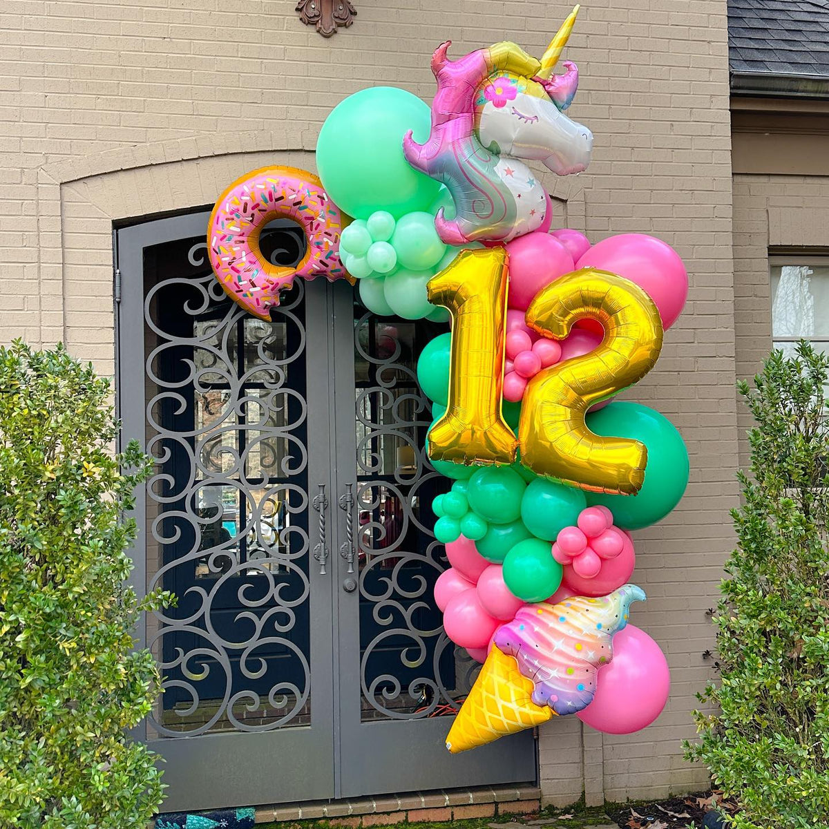 12th Birthday Unicorn Theme Arch Balloons D?cor