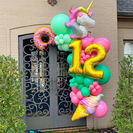 12th Birthday Unicorn Theme Arch Balloons D?cor
