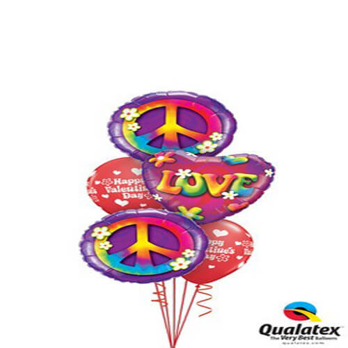 Party Balloon Peace Sign Love Balloons Bouquet