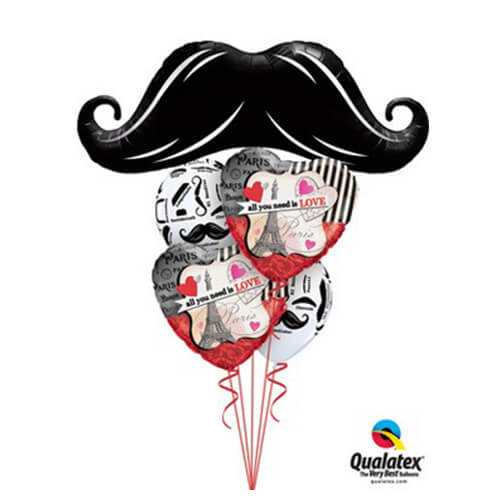Party Balloon Moustache Style Love Balloons Bouquet