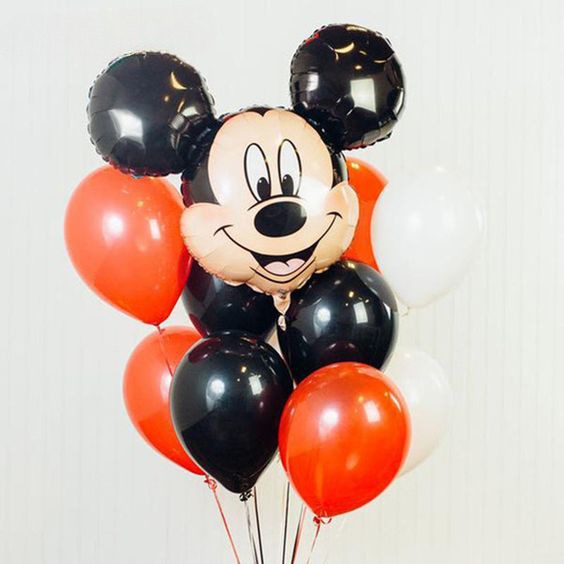 Party Balloons Mickey Mouse Helium Balloons Bouquet-13