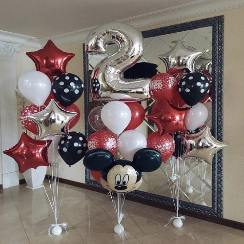 Party Balloons Mickey Mouse Helium Balloons Bouquet-14