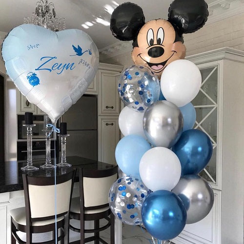 Party Balloons Mickey Mouse Helium Balloons Bouquet-21