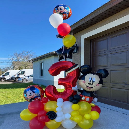 Party Balloons Mickey Mouse Helium Balloons Bouquet-29