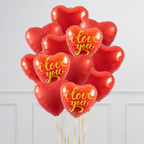 I Love You Valentine's Day Inflated Foil Balloons  