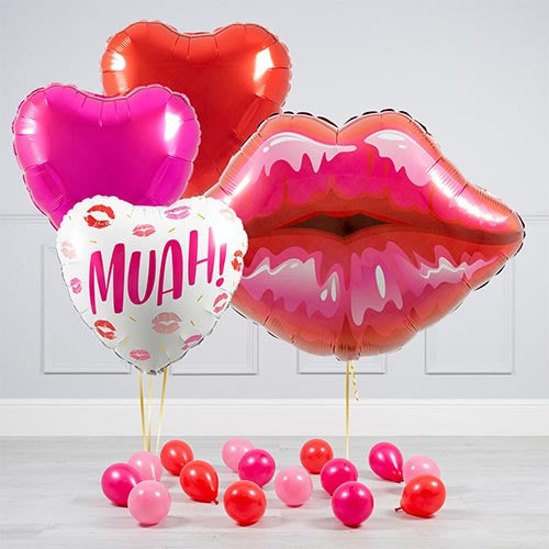 Sending Kisses Valentine's Day Inflated Balloon Package