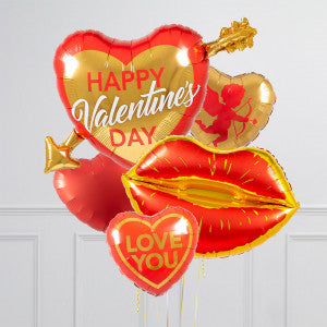 Cupid's Valentine's Day Inflated Crazy Balloon Bunch