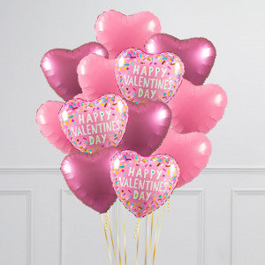  Valentine's Day Inflated Foil Balloons- 12 CT
